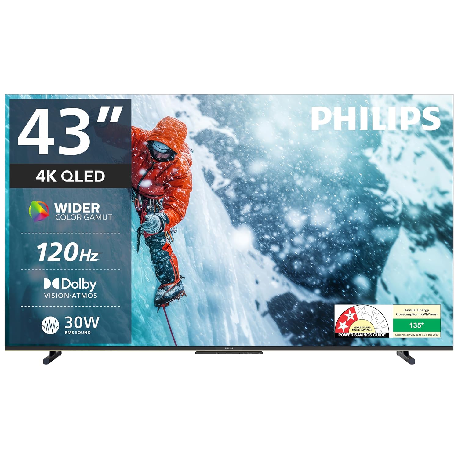 Philips 109 cm (43 inches) 8100 Series 4K Ultra HD Smart QLED Google TV 43PQT8100/94